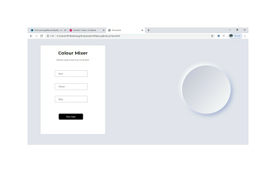 Colour Mixer 3d application colors css element front end frontend html html css mixer neumorphism