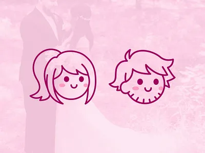 Rexford icons couple design icons illustration vector wedding