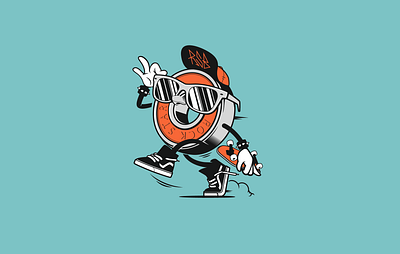 Bearing Mascot brooklyn designer character design graphics illustration skateboarding sticker design t shirt design tee design type vector design