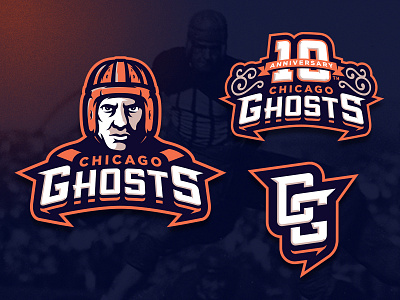 Chicago Ghosts angry chicago design esports football grunge illinois illustrator logo london m7d mascot skull sports