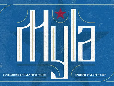 Myla Font design eastern font fonts propaganda retro russian script soviet typography vintage