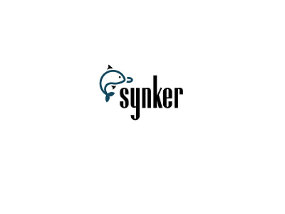 Synker apparel logo branding fish logo synker vector