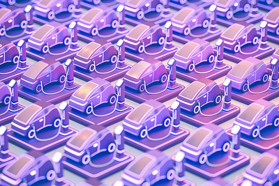 Future of Transportation - Electric Cars 3d 3d illustration car cars cinema 4d design electric energy future illustration octane pattern transport vehicle