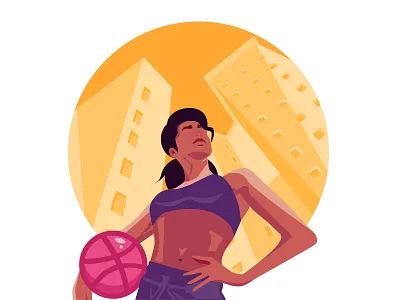 Hello Dribbble 2d 2d art design flat hello dribble hello world illustration illustrator vector