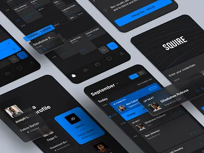 Barbershop management mobile app app app design app ui barber barbershop booking booking process dashboard mobile mobile app ui ux
