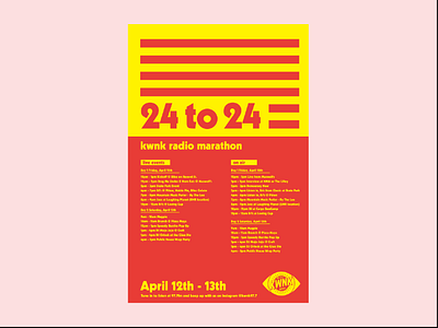KWNK Radio Poster bold kwnk poster poster design reno typography