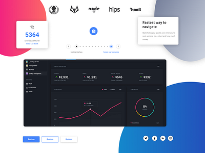 Figma Landing Page Design System #6 color palette design resources design system figma freebies landing page typography art ui components ui kit