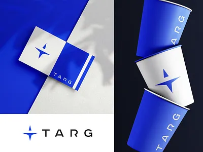 Targ arrow brand branding design energy geometric icon logo logo design logotype mark minimal modern smart star symbol t logo t monogram