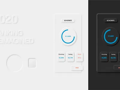 Neumorphism design logo ui uiux