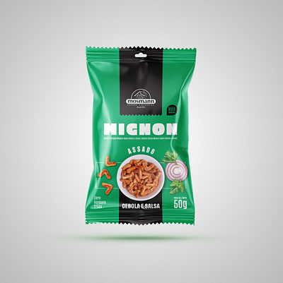 Onion and Parsley Mignon Packaging design food graphic mignon mockup onion package packaging parsley plastic snack