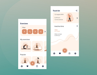 FitnessTracker app app concept design icon illustration typography ui ui elements uidesign