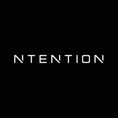 Ntention branding clean design flat identity logo