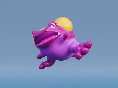 Leapfrog 3d 3d art character dribbble frog funny game gamer modeling render shot videogame