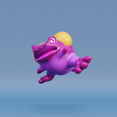 Leapfrog 3d 3d art character dribbble frog funny game gamer modeling render shot videogame