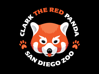 Clark the Red Panda - San Diego Zoo adobe illustrator animal art animals badge branding cute design flat design icon illustration illustrator logo nature panda red panda san diego san diego zoo vector wildlife zoo