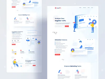 Web and Apps analyzing Landing page analyze api application business color data viz design header illustration illustrations marketing product design seo strategy typography ui user ux web website