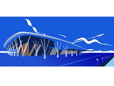 International Airport Bengaluru adobe airport branding digital illustration illustrator texture travel