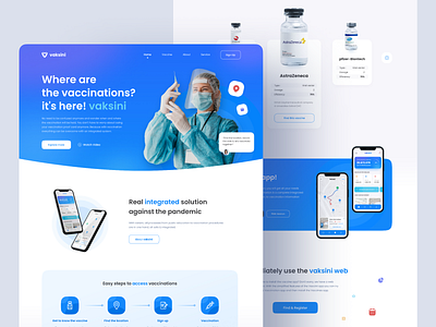 Vaksini: Vaccination Services Mobile App app branding design doctor health healthy icon illustration logo typography ui ux vector web webapp website