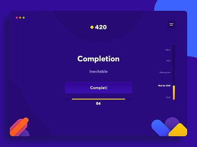 Typing Game (WIP) clean dark purple game game ui games input organic shapes progress bar type ui design ux design web app web design web game