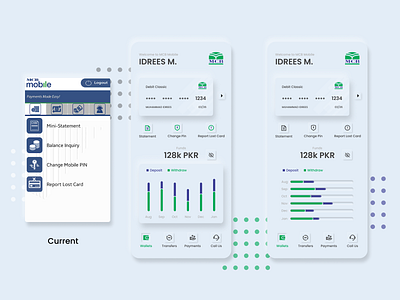 MCB Mobile App Redesign (Concept) app bank banking app concept design design figma minimal mobile banking neumorphism redesign concept skeuomorphism ui ux vector