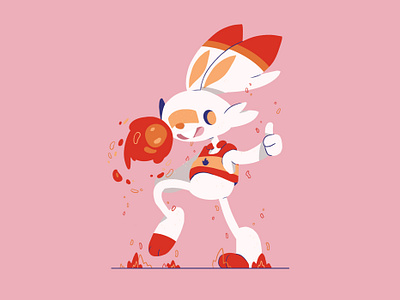 ❤️Scorbunny ❤️ animal animation character colors design illustration photoshop pokemon scorbunny