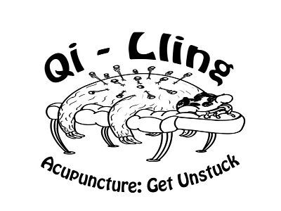 Qi - Lling acupuncture brand brand design branding cartoon cartoon character cartoon illustration design designs illustration line art logo logo design logodesign logos logotype photoshop