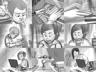 GitHub Brand Video "Building the Future" and Universe Exhibit adobe animatic behance brand campaign creative design design inspiration dribbble github illustration storyboards video