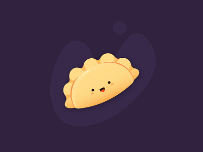 Happy Potsticker cute design emoji face happy illustration potsticker smile vector