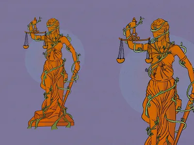 Lady Justice digitalart drawing illustration illustration digital justice statue texture
