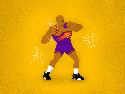 Sir Charles! barkley basketball charles dunk dunkademics flight illustration nba nicekicks phoenix procreate sircharles slam suns