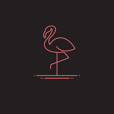 Flamingo branding design designer freelance freelancer icon illustration minimal photoshop typography