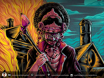 Kanala The Destroyer apparel art branding character cloth clothing clothing brand culture design fujhine illustration indonesia mask popculture poster tee tshirt ui wacom wacom cintiq