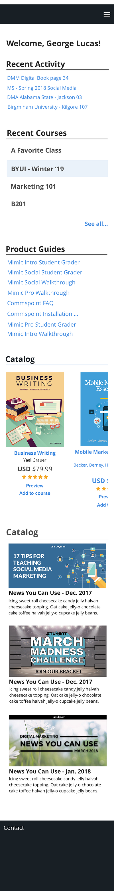 Courses Page Mobile Concepts #1 app courses dashboard design mobile mobile ui sketchapp ui web