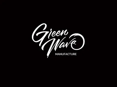 Green Wave - calligraphy based lettering logo branding brush brush calligraphy calligraphy design lettering lettering logo minimal rulingpen type art typedesign vector