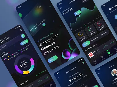 Fintech App UI Design app app design app ui dashboard design expense tracking app finance fintech fintech app design mobile app mobile banking money saver payment transactions ui ui design user interface wallet