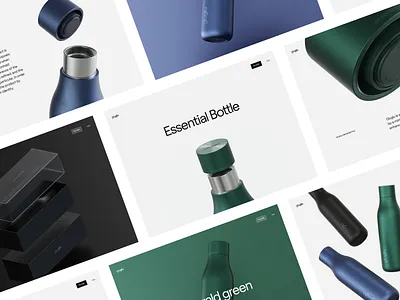 GluGlu Essential Bottle Landing Page Concept 3d illustration bottle bottle web design brand design branding branding concept concept health interface landing page minimalistic packaging product sport sport branding ui ui visual design ux water water bottle