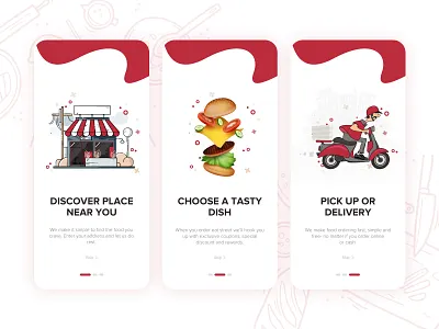 #4 Onboarding Concept - Restaurant Delivery app app clean colourful delivery app design food hotel app interface ios mobile app mobile app design mobile ui nearby onboarding onboarding ui restaurant app ui ui design uidesign ux