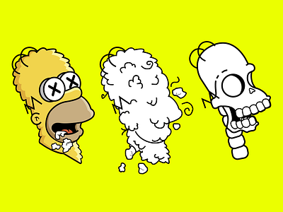 @furtoonz art cartoon network character character design design digital disney dribbblers figma graphic graphic design homer simpson illustration inspiration pop art pop culture simpson sticker urban art vector