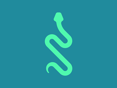 S snake animal green icon logo monogram s snake type