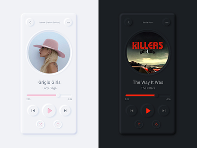 Music App adobe xd app cover dark digital gradient iphone light minimalist music player neumorphic neumorphism soft ui ui ux