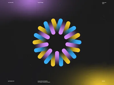 community / metaverse logo abstract communtity connect future graphic design illustration