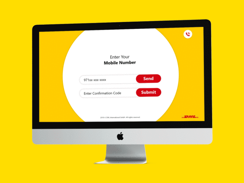 DHL - KIOSK adobe xd app branding design flat ui ux web