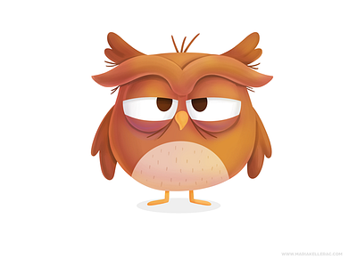 Sleepy Owl cartoon characters children cute illustration kidlitart kids mexico owl procreate sleepy