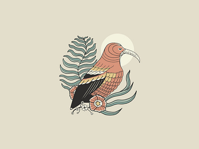 I'iwi Bird bird bird illustration hawaii hawaiian iiwi illustration tee design vissla