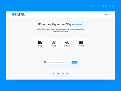 Daily UI #014 - Countdown clock comingsoon countdowntimer dailylogochallenge dailyui minimal number website webui ui ux design