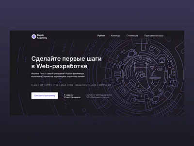Stepick Academy GLYPHS design figma flask flat html illustration illustrator python tilda ui ux vector web
