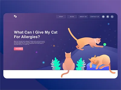 CAT ALLERGIES illustration interaction design uiux uiuxdesign vector illustration
