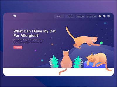 CAT ALLERGIES illustration interaction design uiux uiuxdesign vector illustration