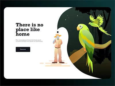 NO PLACE LIKE HOME hero image illustration interaction design uiux vector illustration