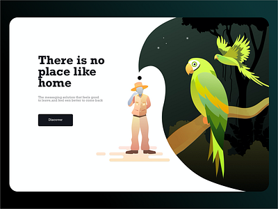 NO PLACE LIKE HOME hero image illustration interaction design uiux vector illustration
